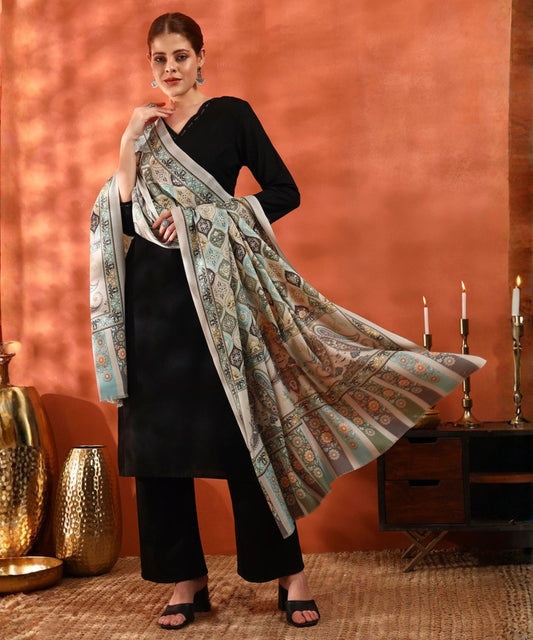 Kanidar- Women's Riwaayat All Over Gulfam Print Jall