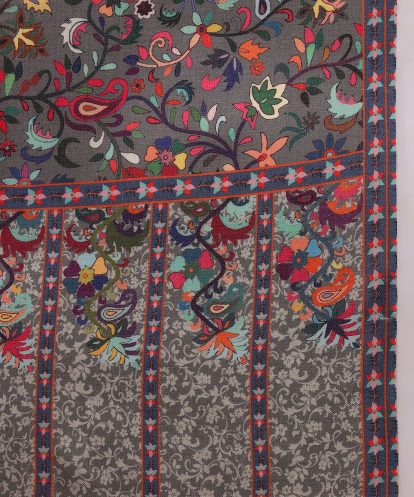 Kanidar- Women Kalamkari Print Multi Coloured Woolen Stole