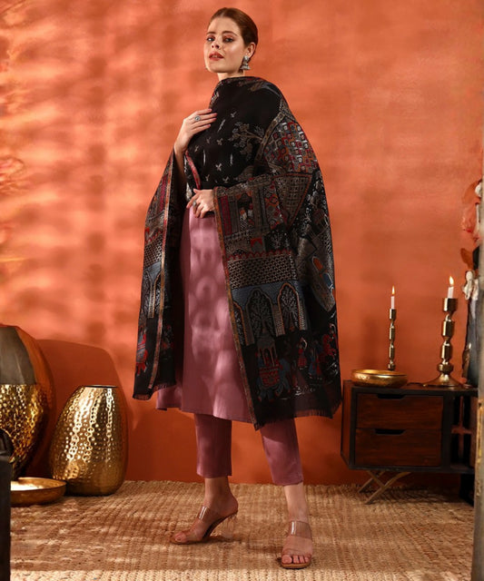 Kanidar - Women's Mughal Shahi Darbar, With Ethnic Gold and Silver Blend (Size: 100*200 cm)