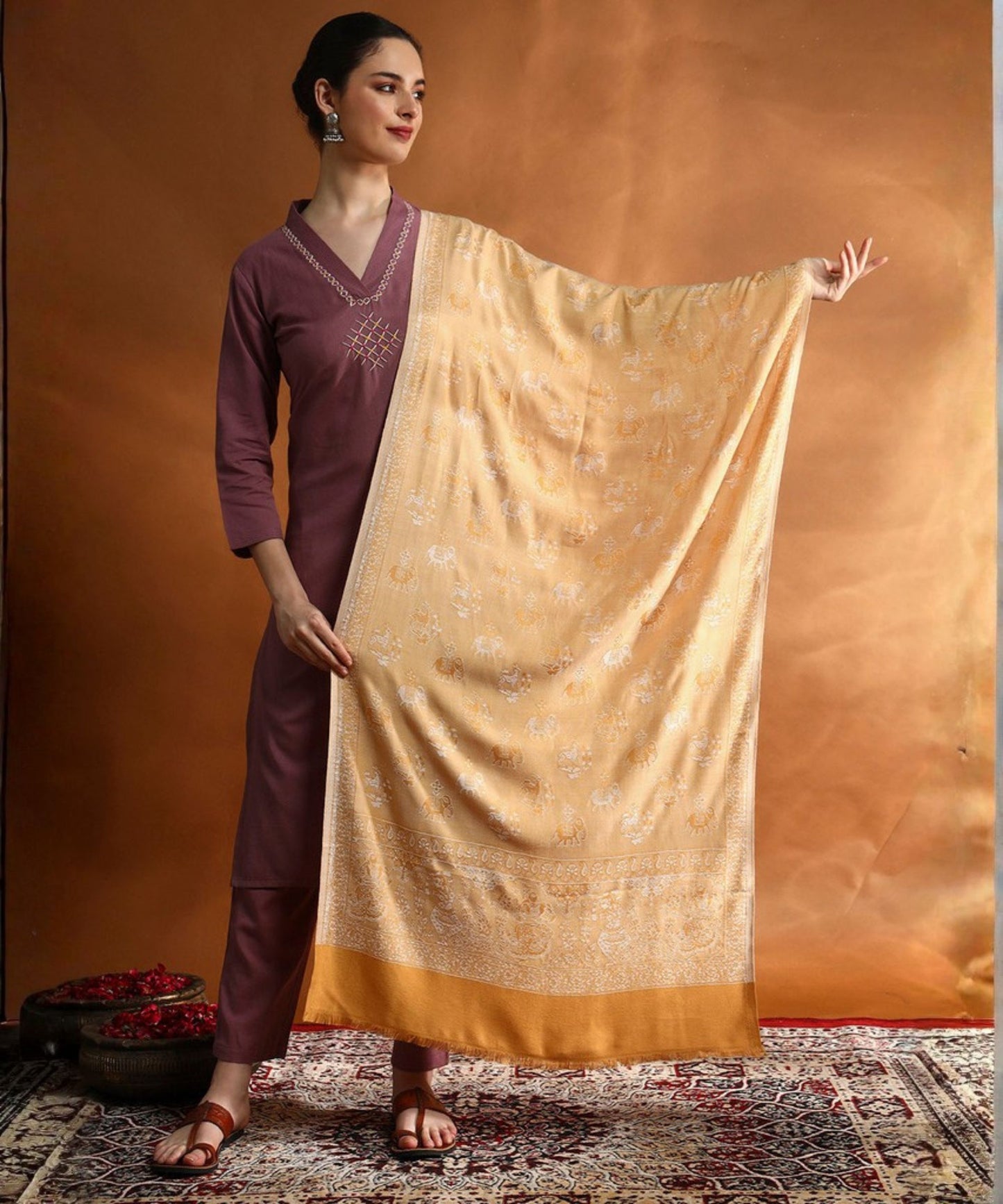 Kanidar- Women Elephant Jall Super Soft Silken Touch