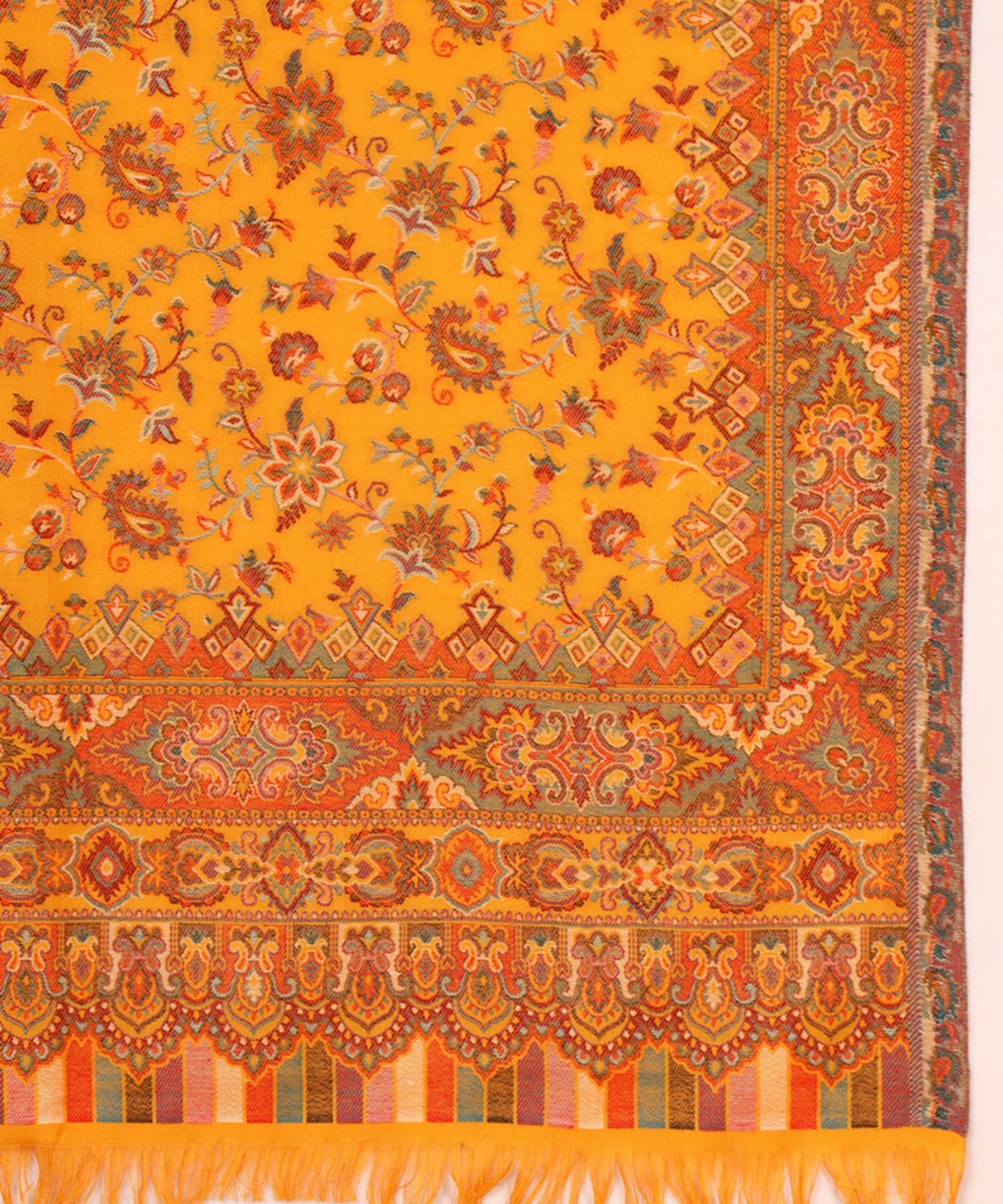 Kanidar- Women's Kashmiri Kani Sangeen Multi Flower Jama