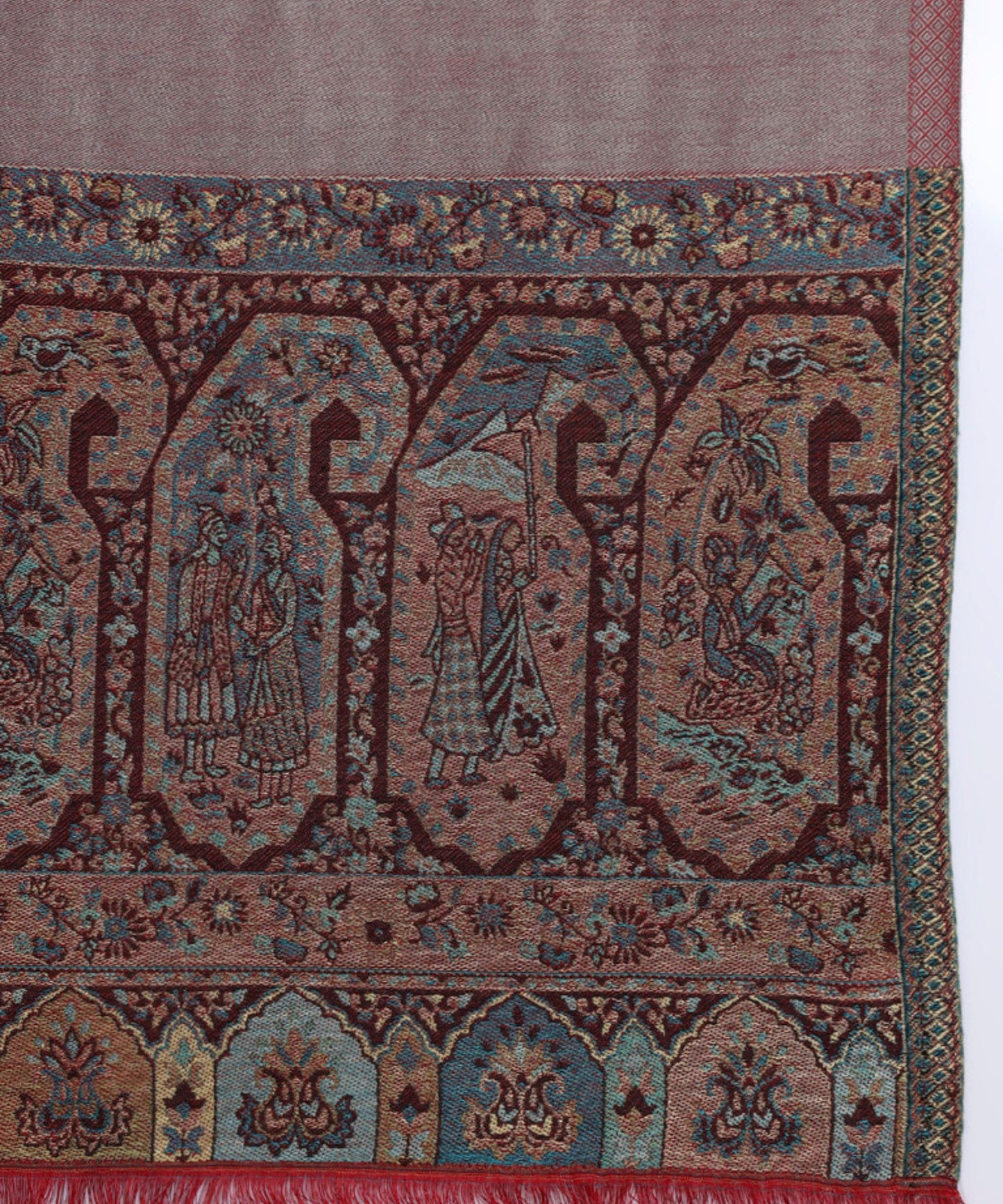 Kanidar- Women's  Silken Touch Reversible Paisely Palla Stole (70*195 cm)bSpecial Gifting Box Free