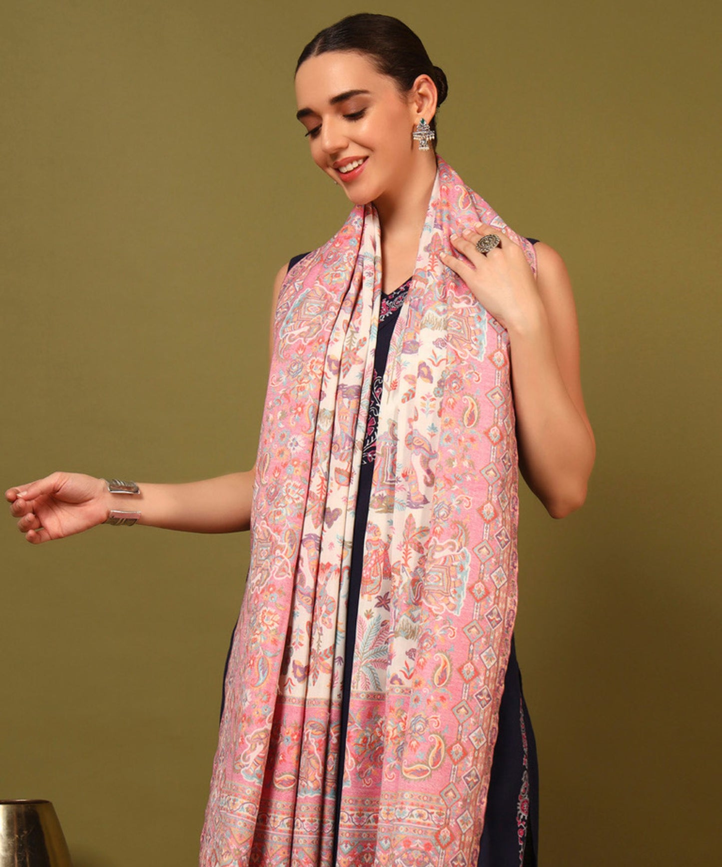 Kanidar- Women's Shahi Sawari Multi Weave Jamawar
