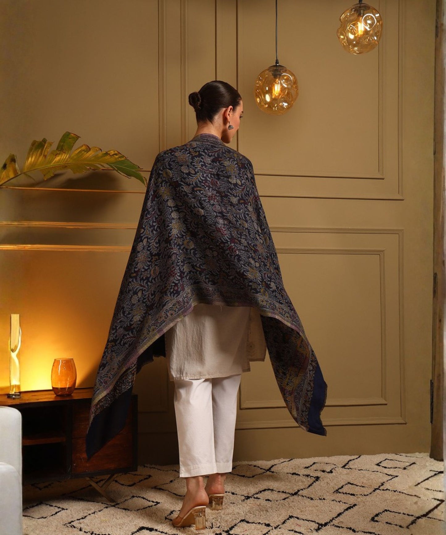 Kanidar- Soft Multi Colour Flower Jall