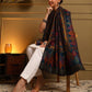 Kanidar- Super Wool Coloured kalamkari Weaving With Zari Thisle Mughal Spread
