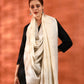 Kanidar - Women's Silver Gold Wool, Zari Blend Taj Dour |Truly Elegant   (Size: 100*200 cm)
