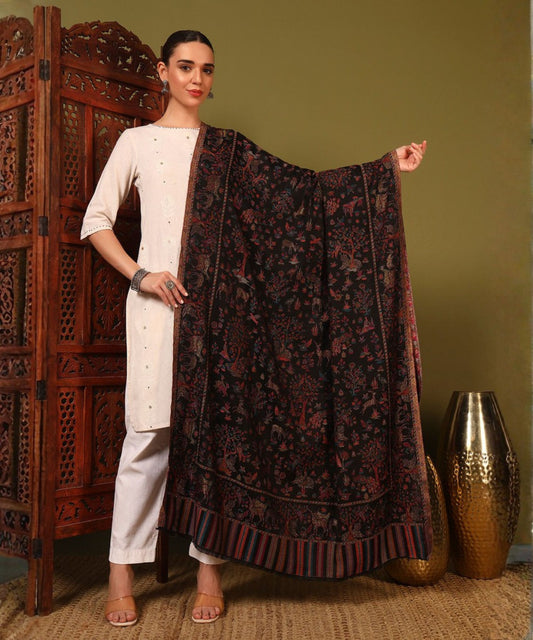 Kanidar- Women's Elegant Jungle Theme jall With Super Combination of Multi Pastels