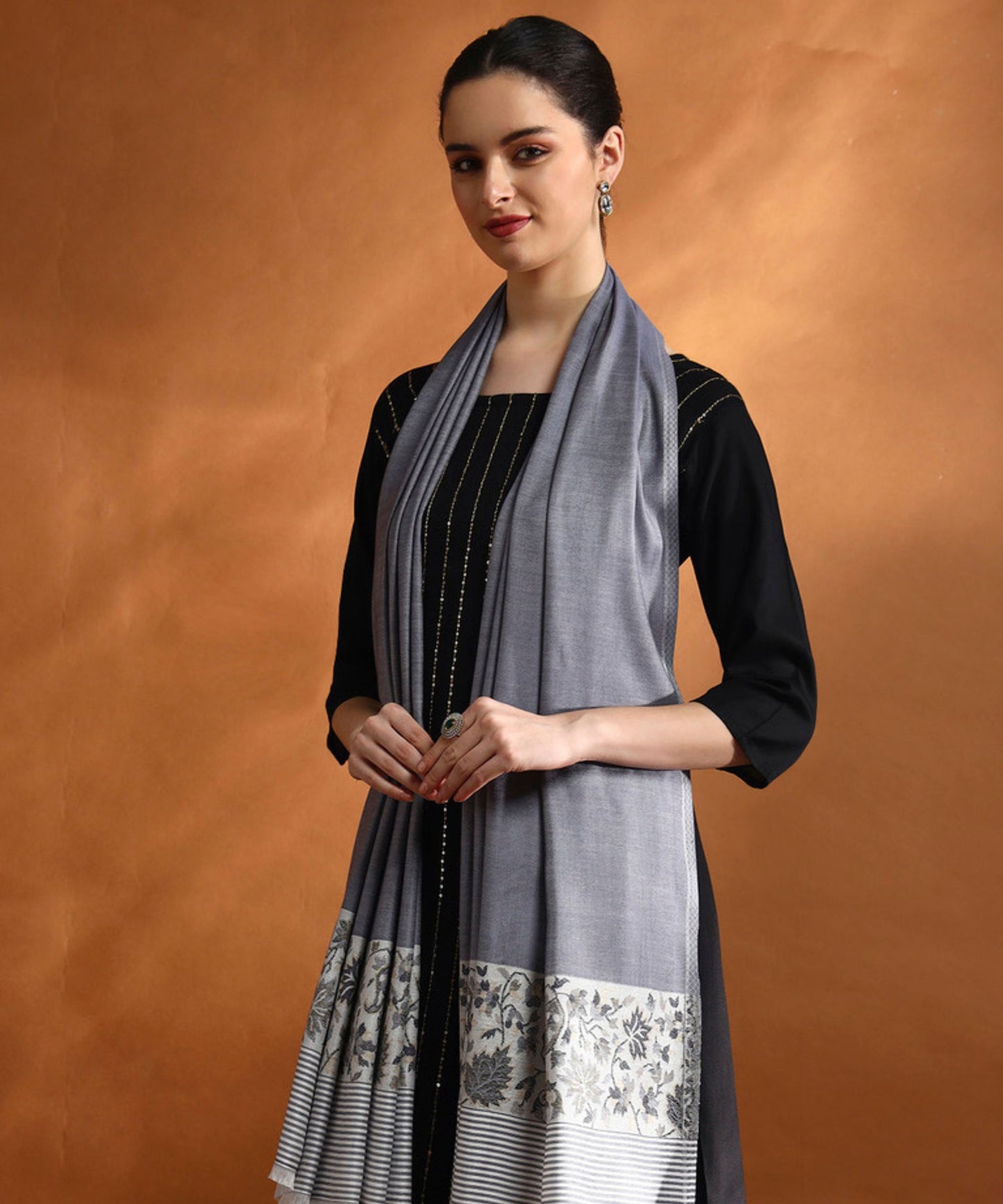 Kanidar- Women's silken Chinar Palla Shawl With Super Soft Feel (100*200 cm) (Add Box With Additional Cost)