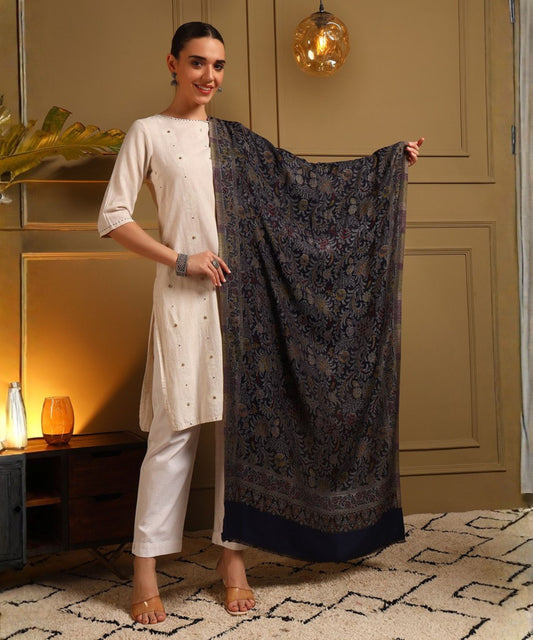 Kanidar- Soft Multi Colour Flower Jall