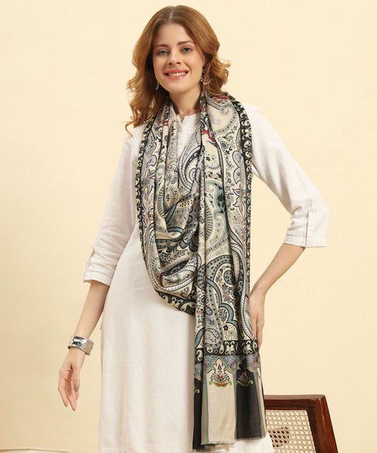 Kanidar- Soothing Beige and Grey Antique Cape