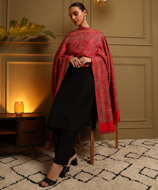 Kanidar- Women's Super Fine, Jacquard Faux Pashmina