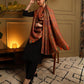Kanidar- Rversible Mughal Palla Stole With one Side Shimmer and One side Wool