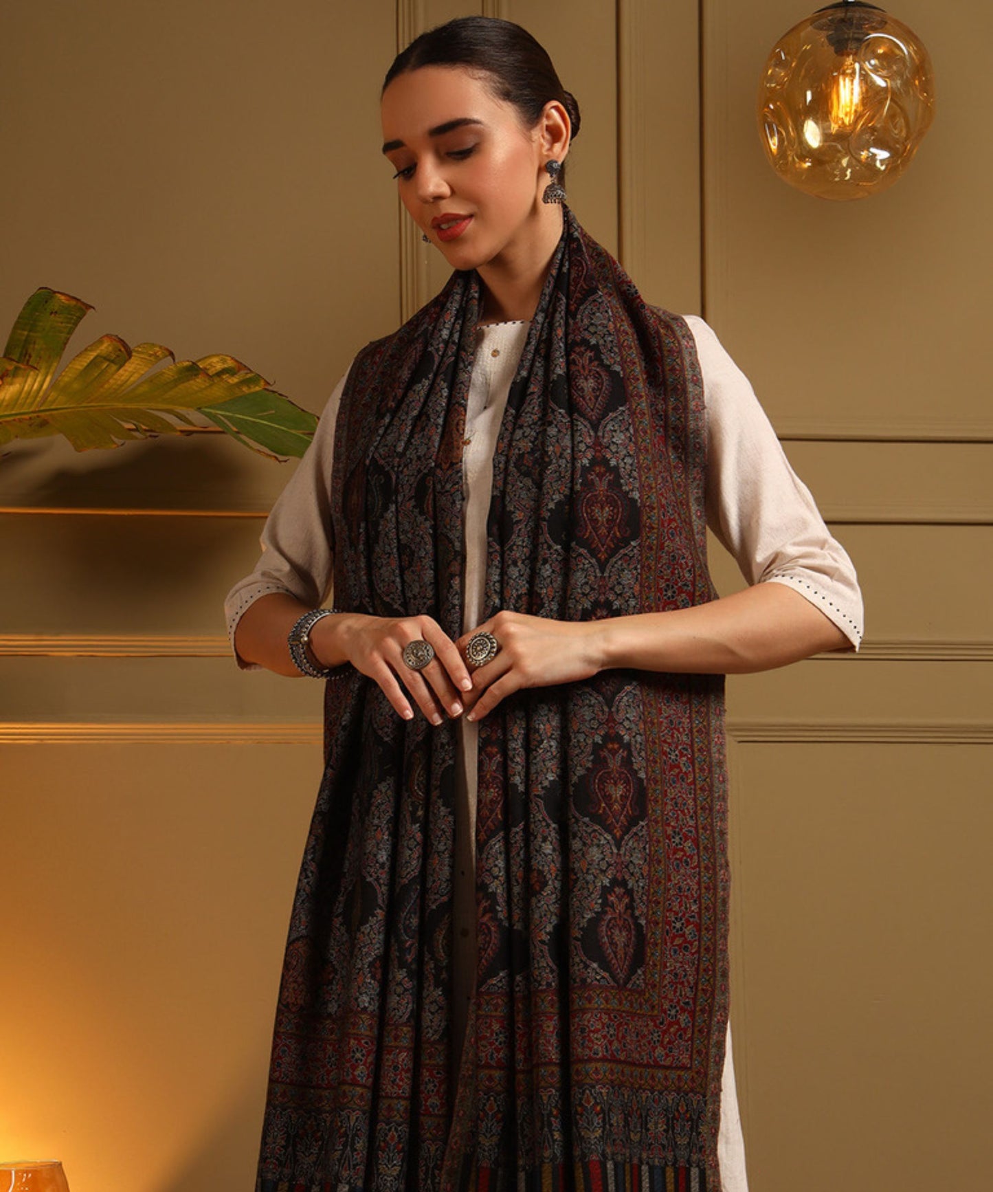 Kanidar- Super wool Kashmiri Kani Badami All Over Jamawar