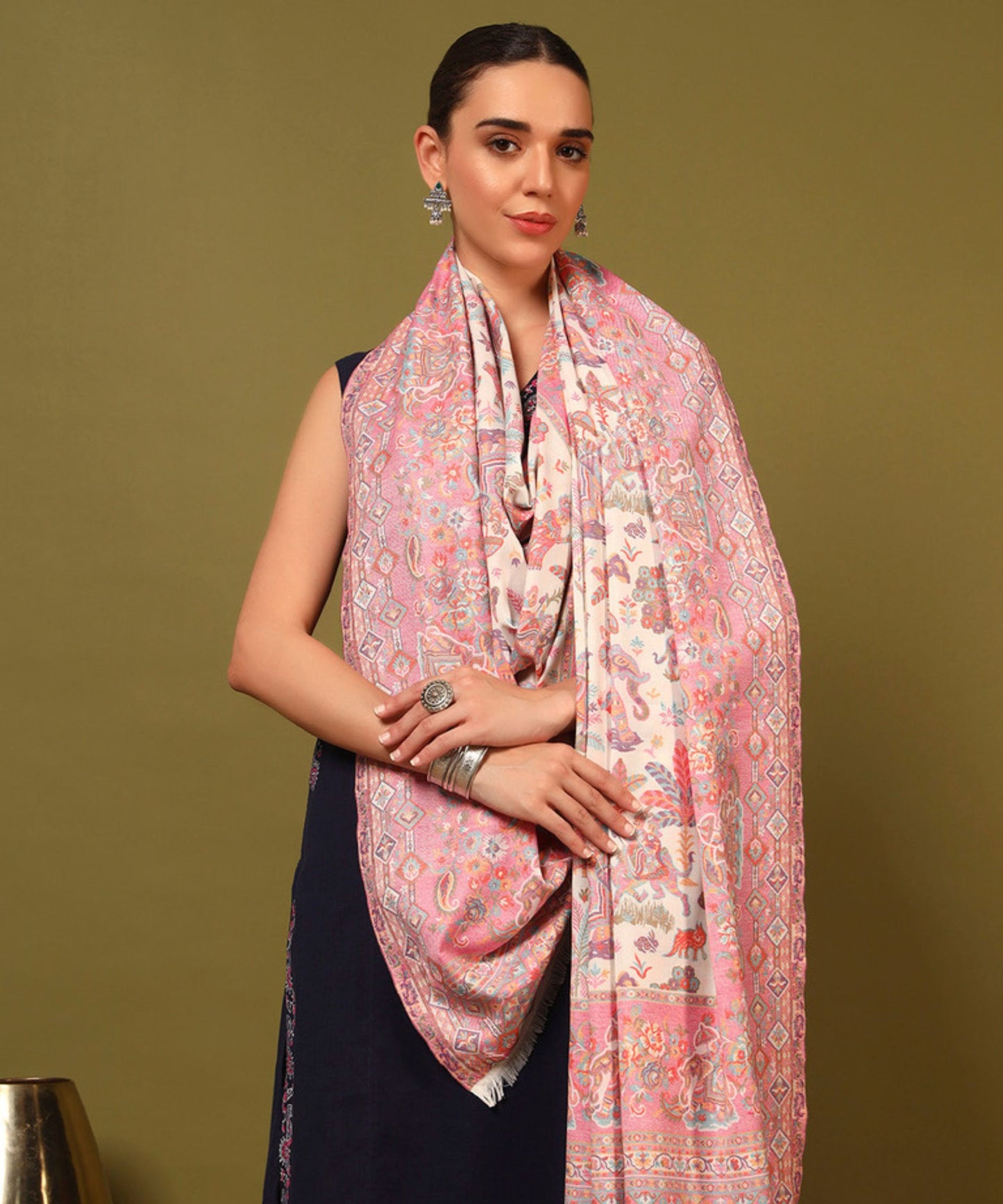 Kanidar- Women's Shahi Sawari Multi Weave Jamawar