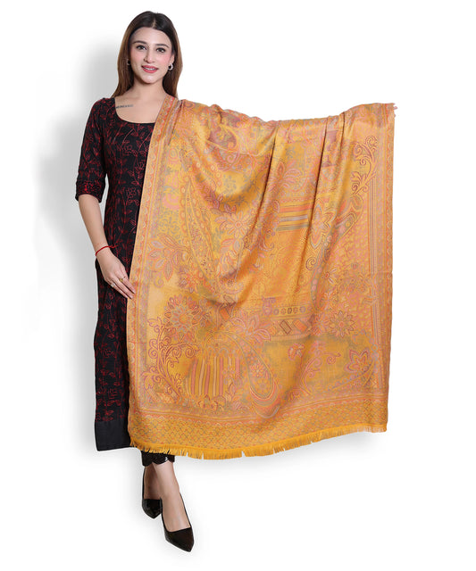 Kanidar - Women's Super Fine , Jacquard Faux Pashmina  (Size: 100*200 cm)