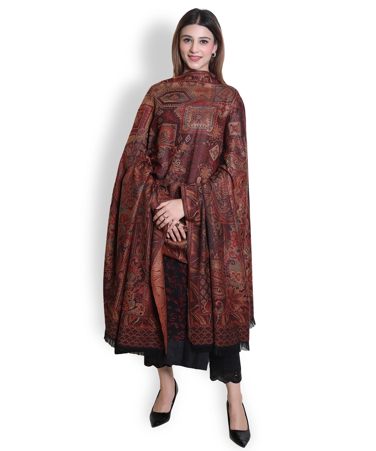 Kanidar - Women's Super Fine, Jacquard Faux Pashmina  (Size: 100*200 cm)