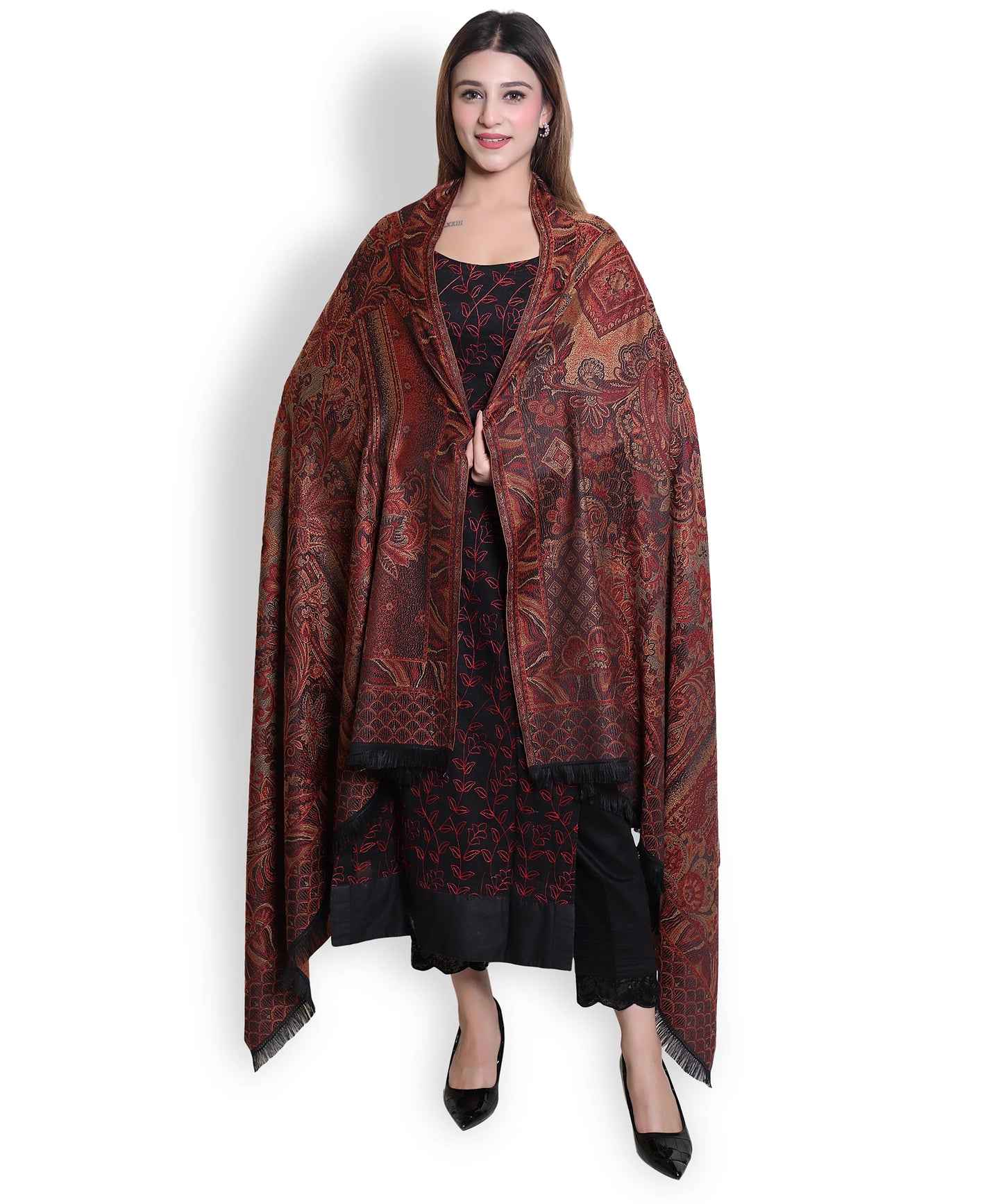 Kanidar - Women's Super Fine, Jacquard Faux Pashmina  (Size: 100*200 cm)