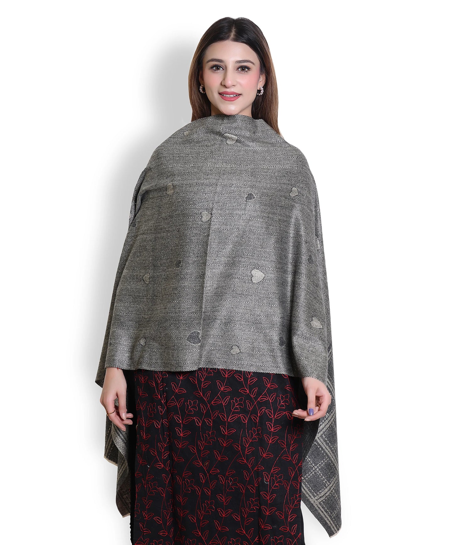 Kanidar - Super Soft Heart Stole for Girls, Women & Men  (Size: 65*185 cm)