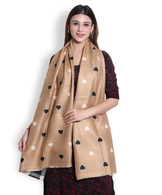 Kanidar - Girl's Super Soft Reversible Love Symbol Stole |Wrap  (Size: 68*190 cm)