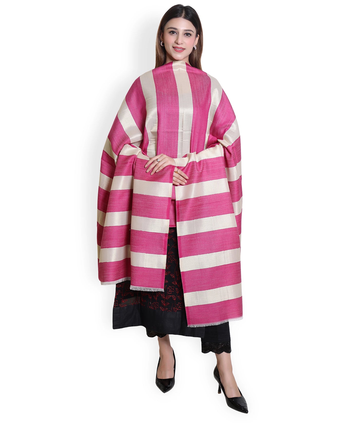 Kanidar - Women's Sundowner Zari Stripe  (Size: 100*200 cm)