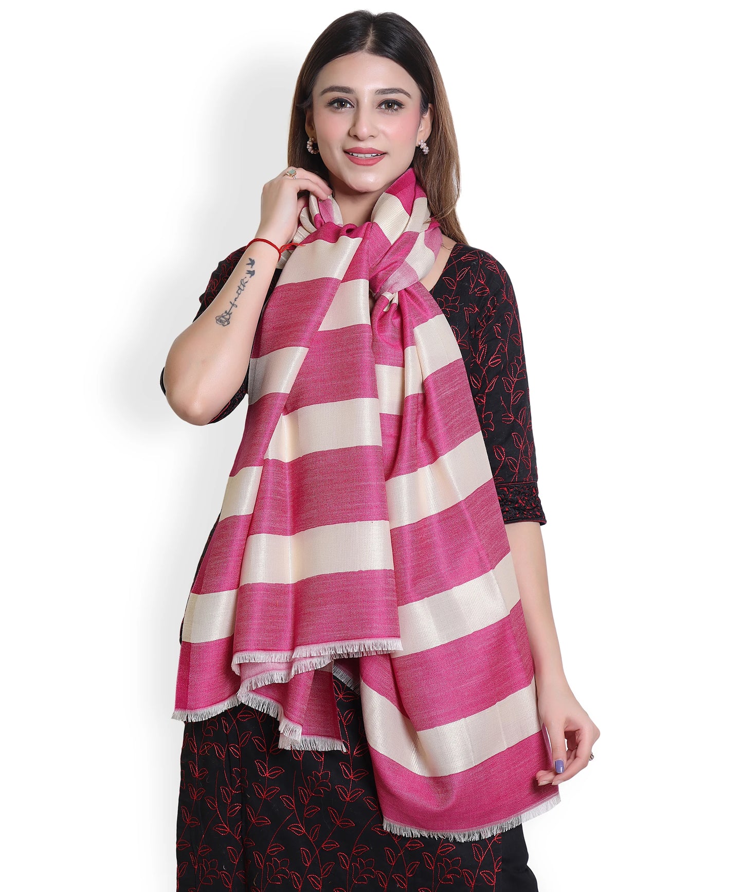 Kanidar - Women's Sundowner Zari Stripe  (Size: 100*200 cm)