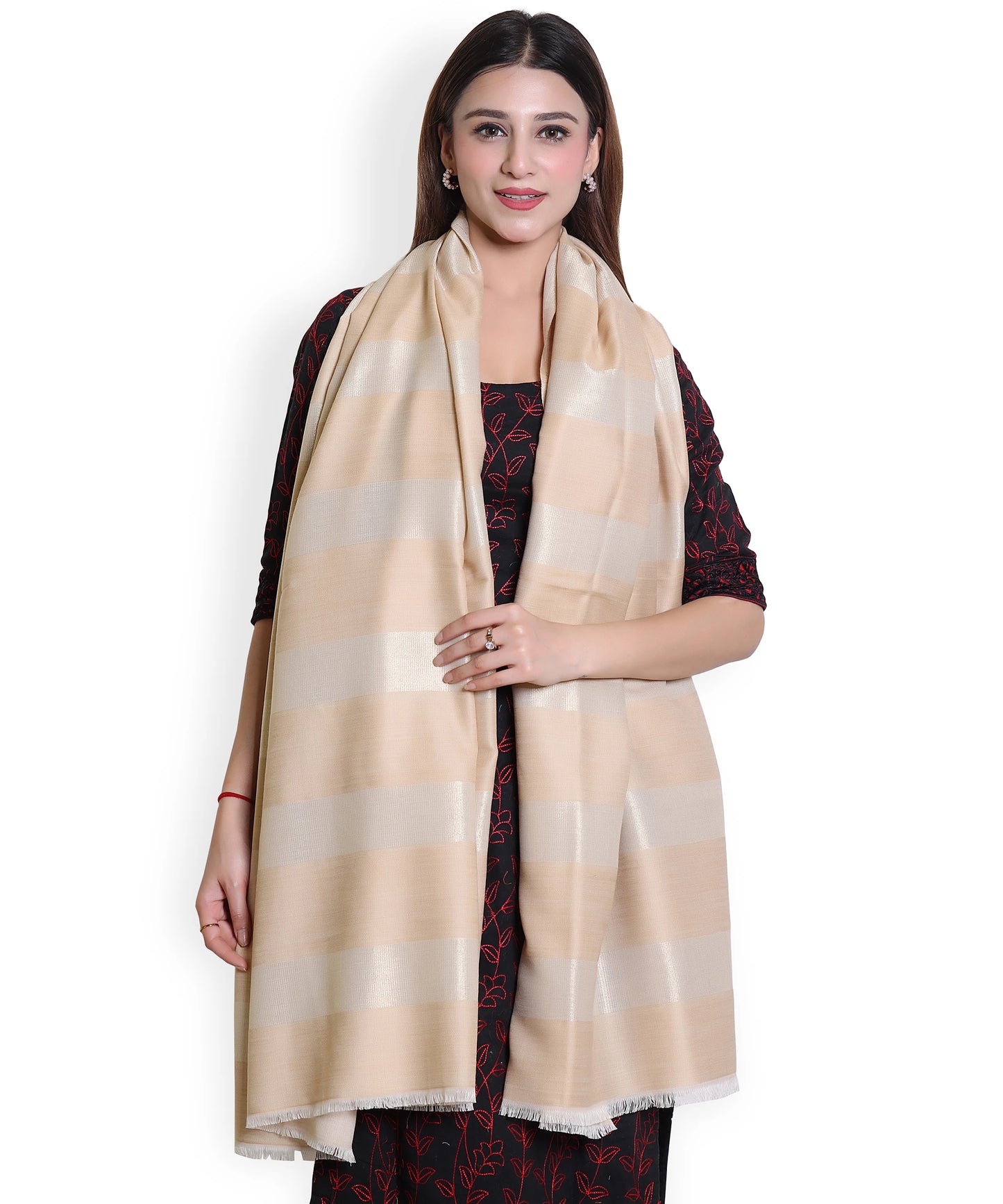 Kanidar - Women's Sundowner Zari Stripe  (Size: 100*200 cm)