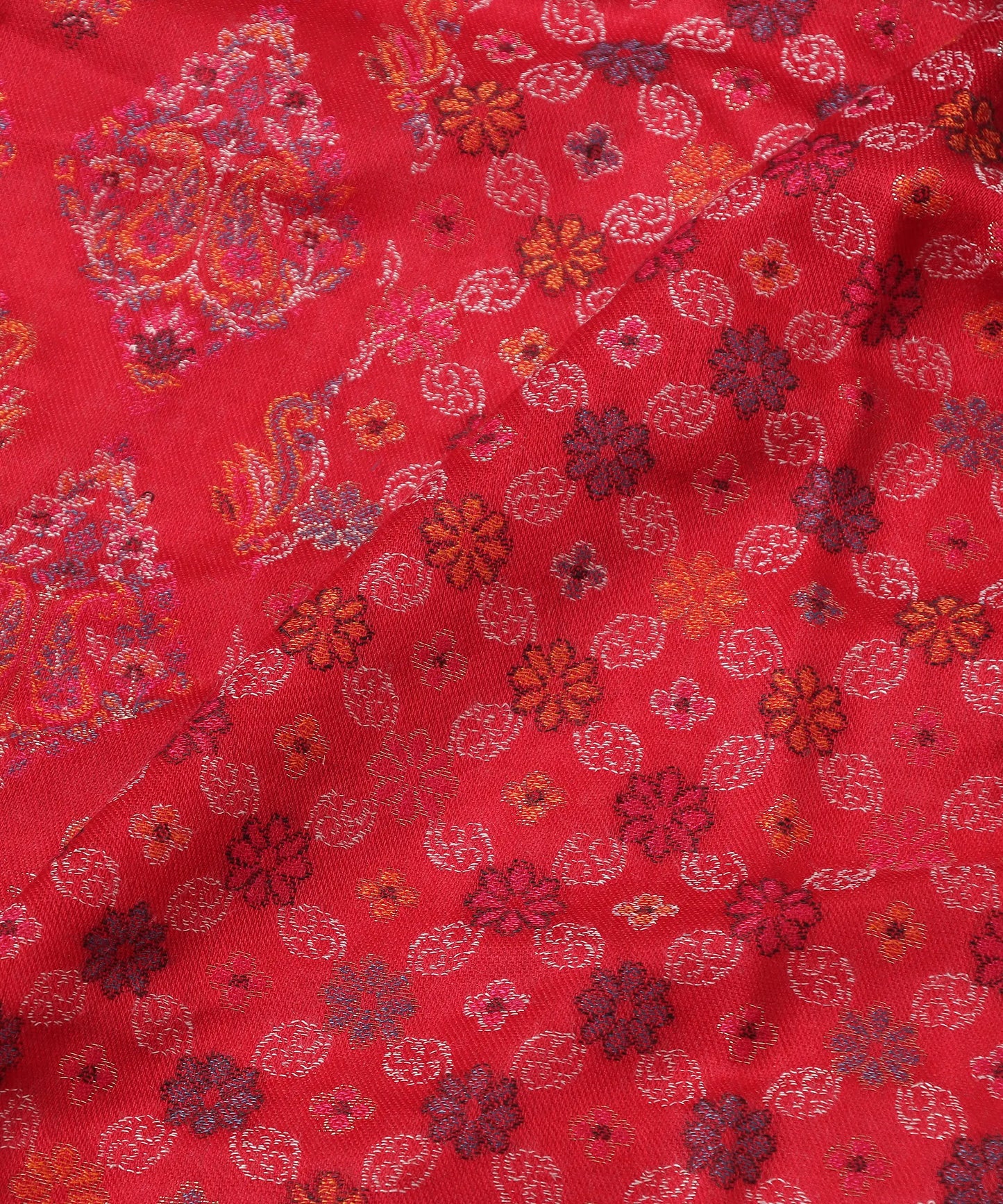Kanidar - Women's kani Wool, Allover Gulposh Jall with Golden Zari Outline  (Size: 100*200 cm)