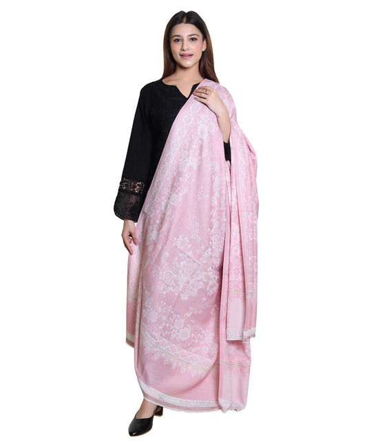 Kanidar - Women's Fine Wool Blend , Tonal Zari Self  (Size: 100*200 cm)
