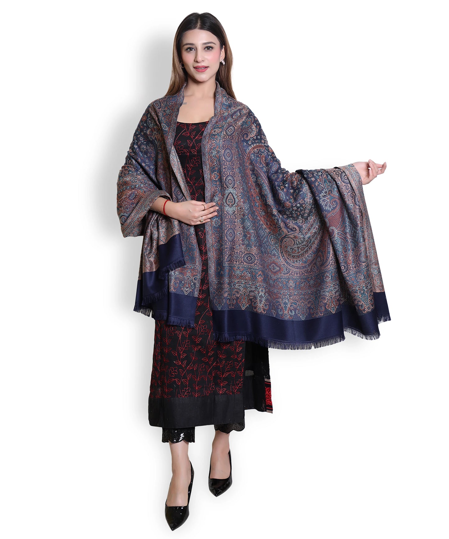 Kanidar - Women's Super Fine, Jacquard Faux Pashmina  (Size: 100*200 cm)