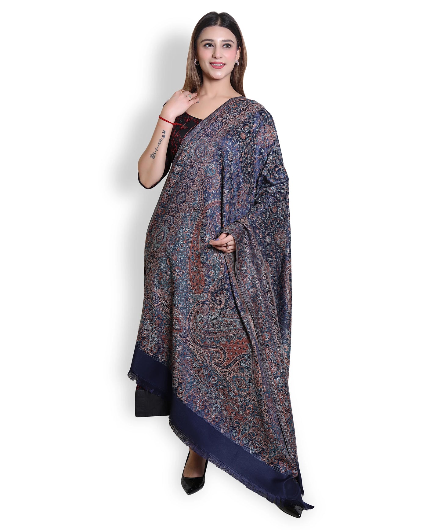 Kanidar - Women's Super Fine, Jacquard Faux Pashmina  (Size: 100*200 cm)