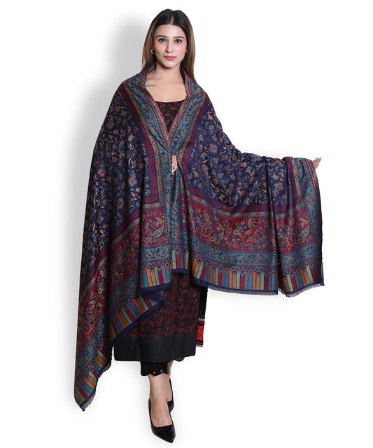 Kanidar - Women's Kasmiri Weave, Floral Kani Palla Jall  (Size: 100*200 cm)